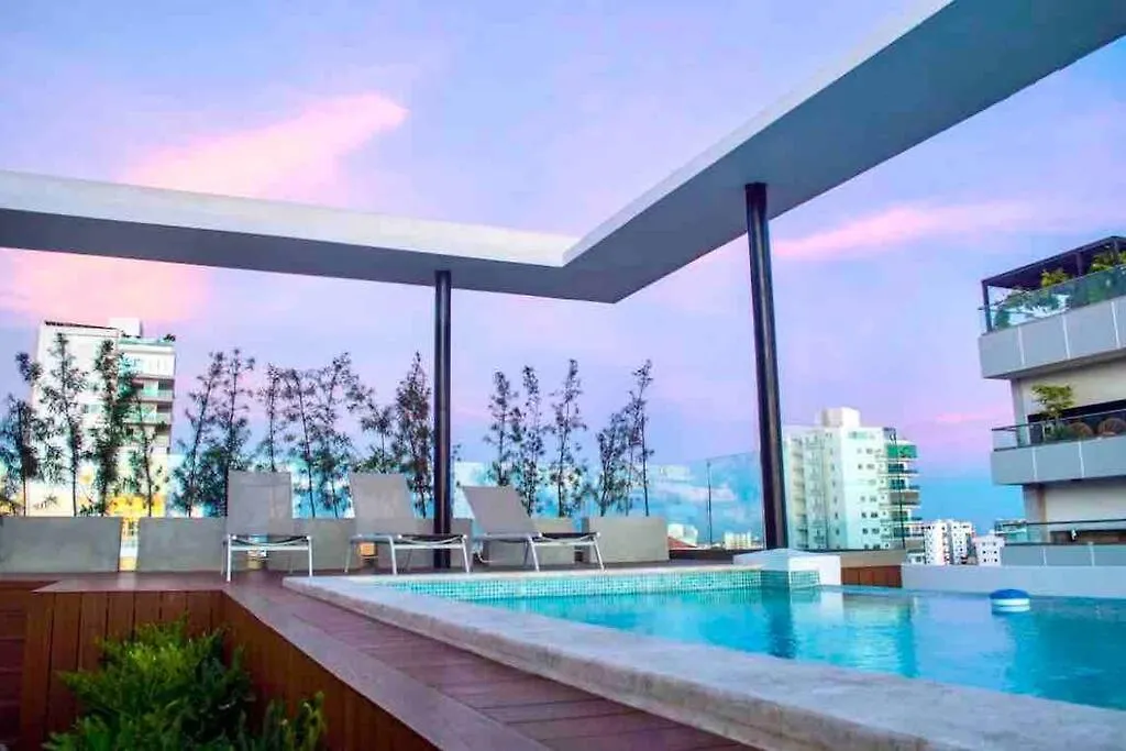 아파트 Luxury 1 Bdr , Rooftop Pool, Gym, In Downtown D2 산토도밍고 도미니카 공화국